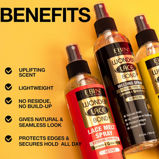 Ebin Wonder Lace Bond Melting Spray Original 250ml | Extra Firm Hold