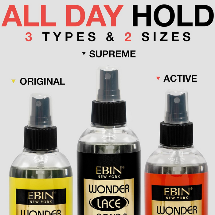 Ebin Wonder Lace Bond Melting Spray Original 250ml | Extra Firm Hold