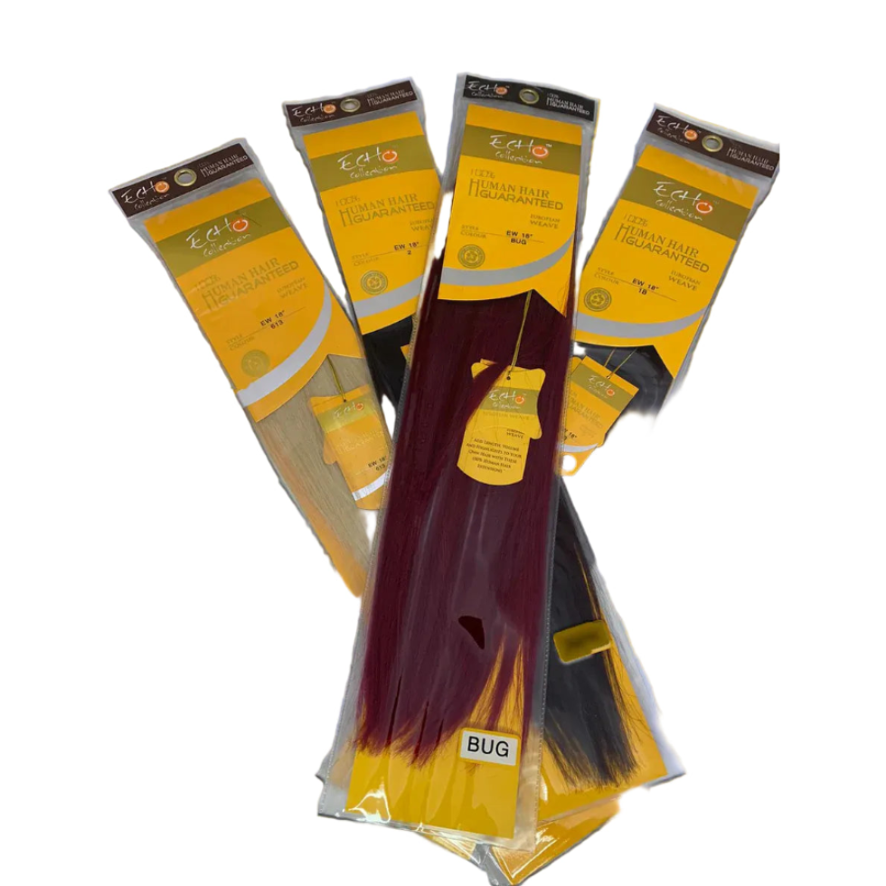 echo collection 100 percent human hair european weave premium natural looking hair extensions for styling curling and long lasting wear