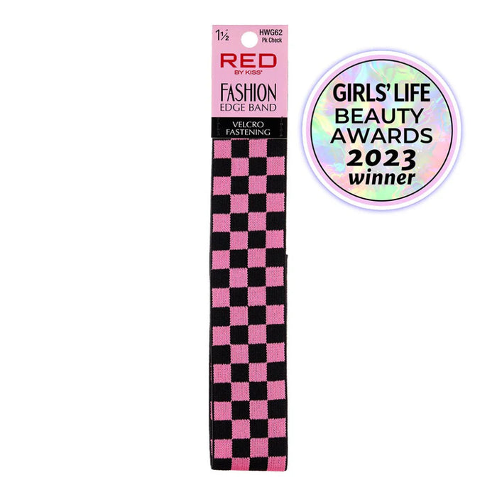 Red by Kiss fashion edge band pink check pattern adjustable lace melting wrap strap