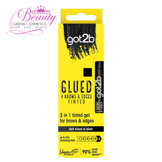 got2b Glued 4 Brows & Edges Tinted Dark Brown to Black, Dark Blonde to Brown 16ml | 24h Hold