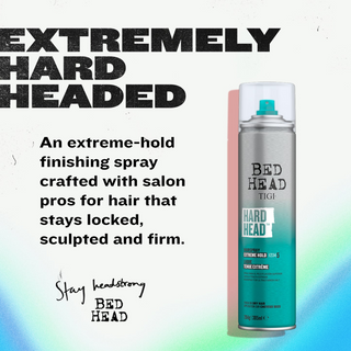 TIGI Bed Head Hard Head Hair Spray 385ml- Extreme Hold Finishing Spray
