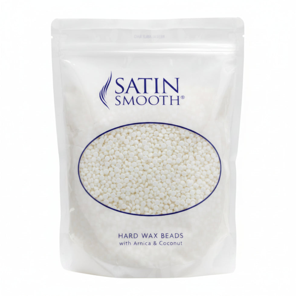 satin smooth hard wax beads arnica coconut 700g stripless wax soothing hair removal sensitive skin