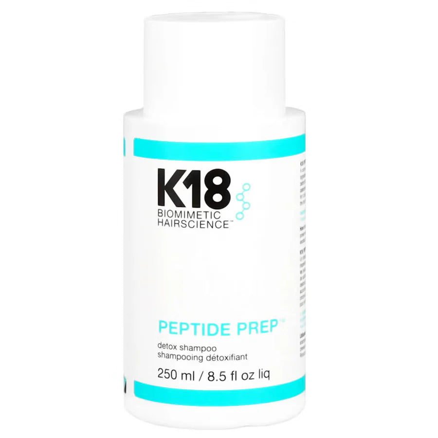 K18 peptide prep detox shampoo 250ml deep cleansing scalp and hair buildup removal