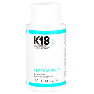 K18 peptide prep detox shampoo 250ml deep cleansing scalp and hair buildup removal
