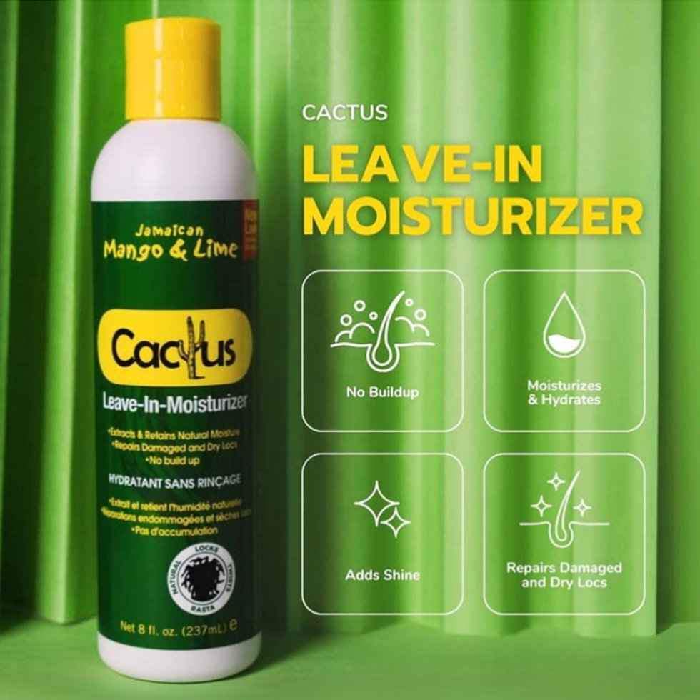 jamaican mango and lime cactus leave in moisturizer hydrates and strengthens locs for soft healthy hair