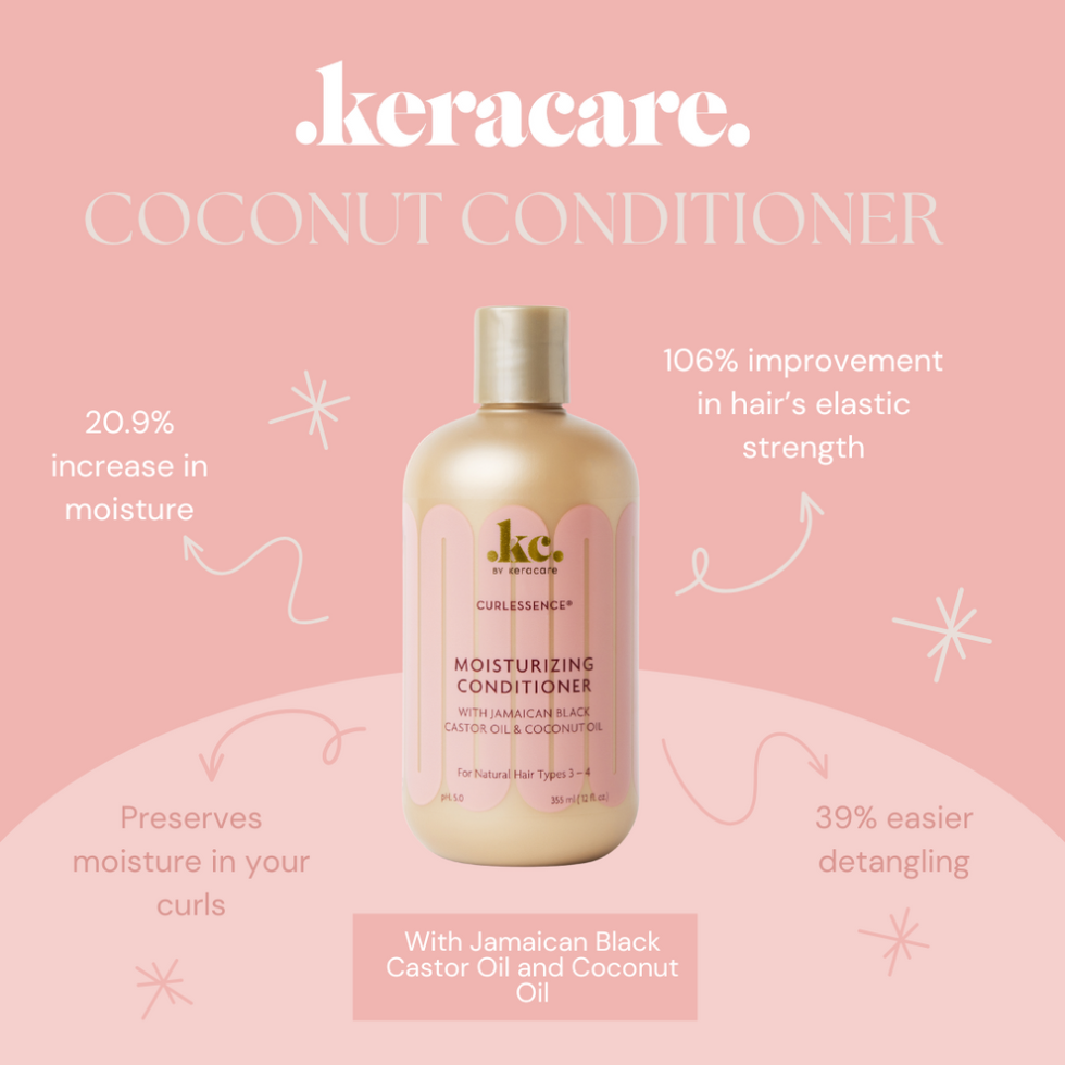 keracare curlessence moisturizing conditioner hydrates strengthens and defines curly hair for soft smooth curls