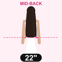 22 inches hair length