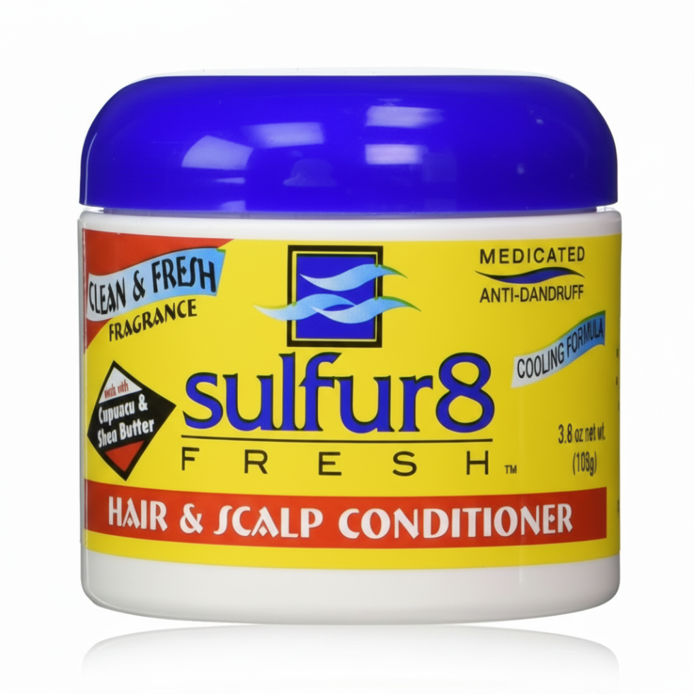 sulfur 8 fresh medicated anti dandruff conditioner 3.8oz scalp relief flake control itchy scalp treatment