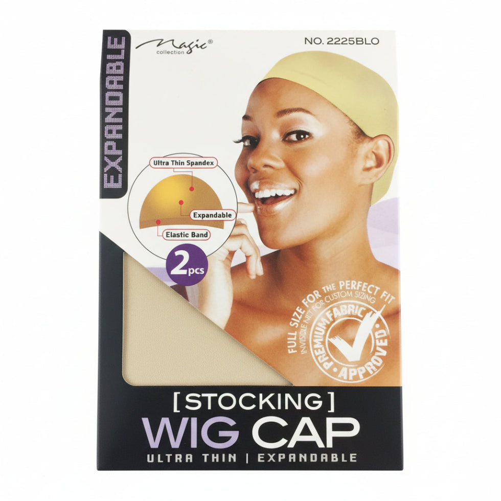 magic collection stocking wig cap 2225bro secure comfortable brown wig cap breathable hair liner for wig installation and natural seamless hold styling tool