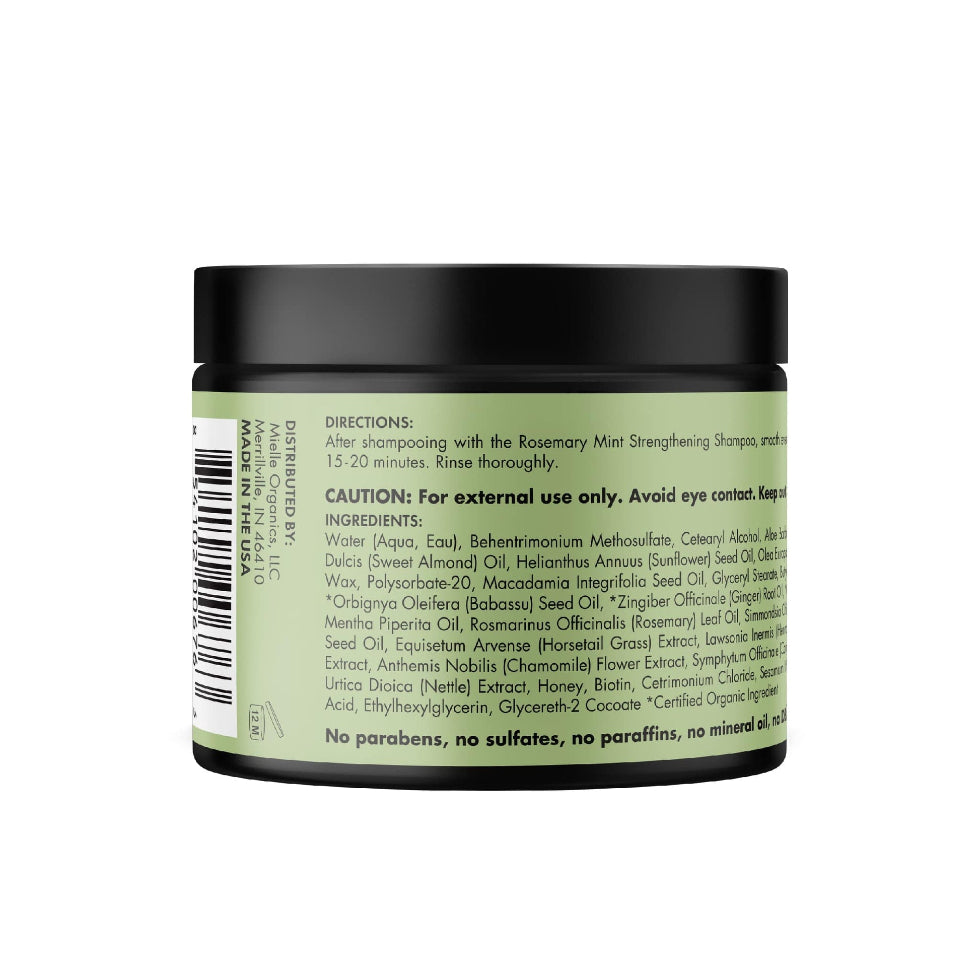 mielle rosemary mint strengthening hair masque 12oz deep moisture hair strength treatment for soft strong healthy hair
