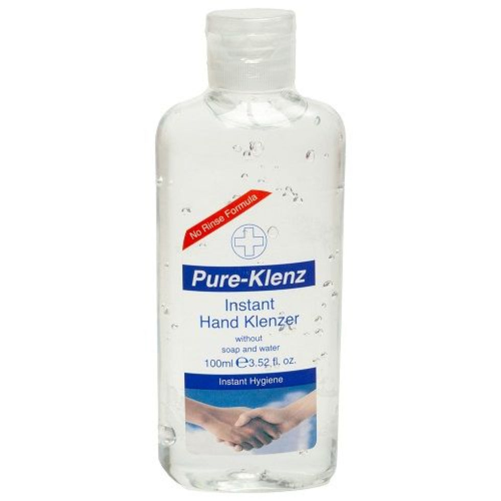 pure klenz instant hand klenzer 100ml quick dry germ protection hand sanitizer gel for clean fresh and protected hands on the go