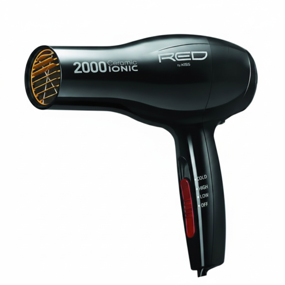 red by kiss 2000 ceramic ionic hair dryer frizz control blow dryer 2000w fast drying salon styling tool
