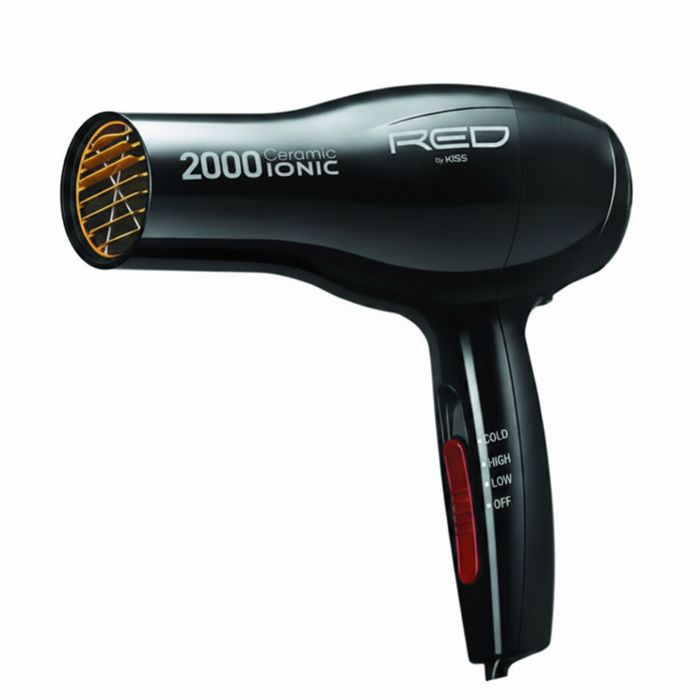 red by kiss 2000 ceramic ionic hair dryer frizz control blow dryer 2000w fast drying salon styling tool