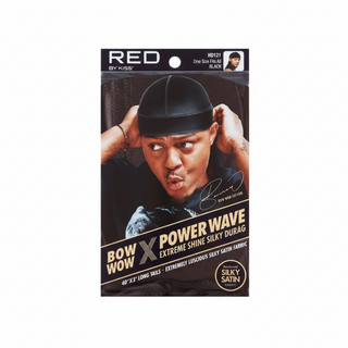 red by kiss bow wow x power wave silky durag hd121 black for waves hair protection and compression