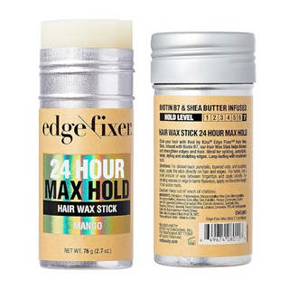 red by kiss edge fixer 24hr max hold hair wax stick mango 2.7oz strong edge control frizz styling finish