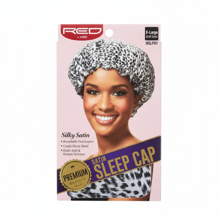 Red by Kiss Premium Satin Sleep Cap HSLP01 | Hair Protection Bonnet