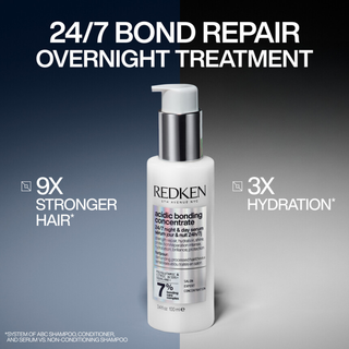 redken acidic bonding concentrate 24 7 night and day serum 100ml bond repair treatment for damaged color treated hair hydration frizz control strengthening leave in hair care serum with lavender fragrance