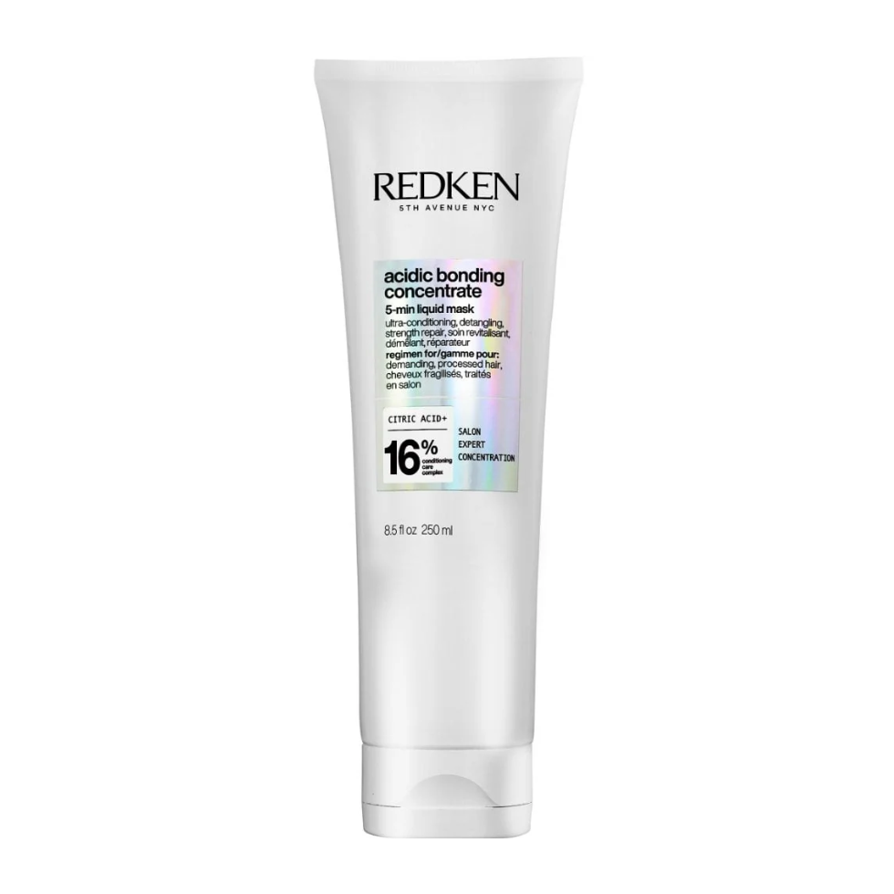 redken acidic bonding concentrate 5 minute mask 250ml deep conditioning hair treatment for damaged hair hydration repair strengthening smoothing and detangling care for color treated hair