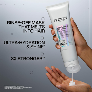 redken acidic bonding concentrate 5 minute mask 250ml deep conditioning hair treatment for damaged hair hydration repair strengthening smoothing and detangling care for color treated hair