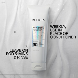 redken acidic bonding concentrate 5 minute mask 250ml deep conditioning hair treatment for damaged hair hydration repair strengthening smoothing and detangling care for color treated hair