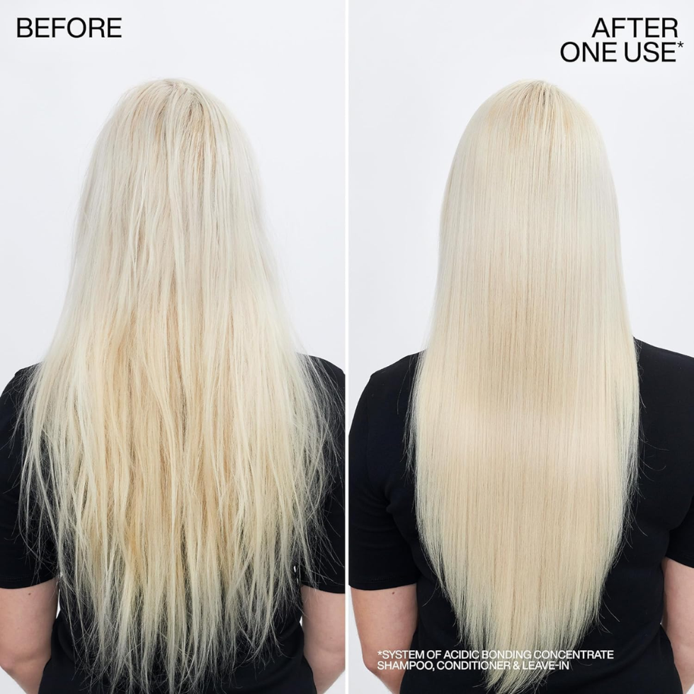 redken acidic bonding concentrate conditioner 1000ml bond repair conditioner for damaged brittle hair strengthens weak bonds hydrates smooths and protects color treated hair with citric acid technology