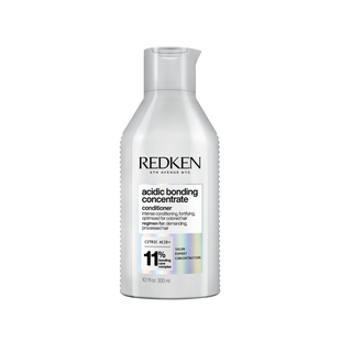 redken acidic bonding concentrate conditioner 300ml bond repair conditioner for damaged hair strengthens weak bonds reduces breakage deeply conditions smooths and protects color treated hair