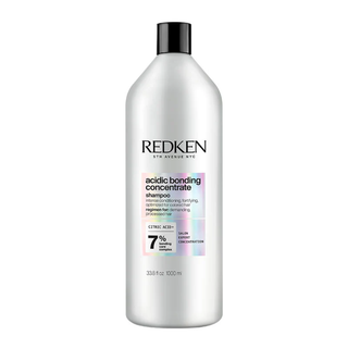 redken acidic bonding concentrate shampoo 1000ml bond repair shampoo for damaged hair strengthens weak bonds reduces breakage smooths frizz protects color treated hair with citric acid technology