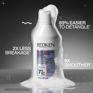 redken acidic bonding concentrate shampoo sulfate free bond repair shampoo for damaged hair strengthening conditioning smoothing color treated hair care with citric acid technology