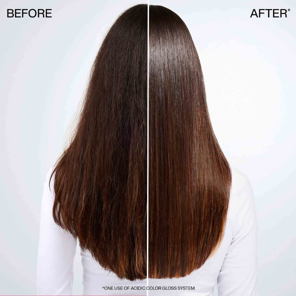 redken acidic color gloss activated glass gloss treatment 237ml weekly glossing treatment for color treated hair enhances shine smooths cuticle protects color vibrancy and leaves hair silky soft and glossy