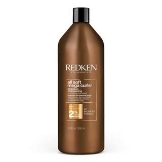 redken all soft mega curls shampoo 1000ml hydrating shampoo for curly and coily hair sulfate free silicone free formula helps nourish define and moisturize dry curls while improving softness and shine