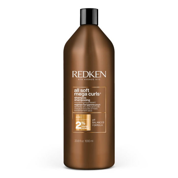 Redken All Soft Mega Curls Shampoo 1000ml | Hydrating Shampoo for Curly Hair