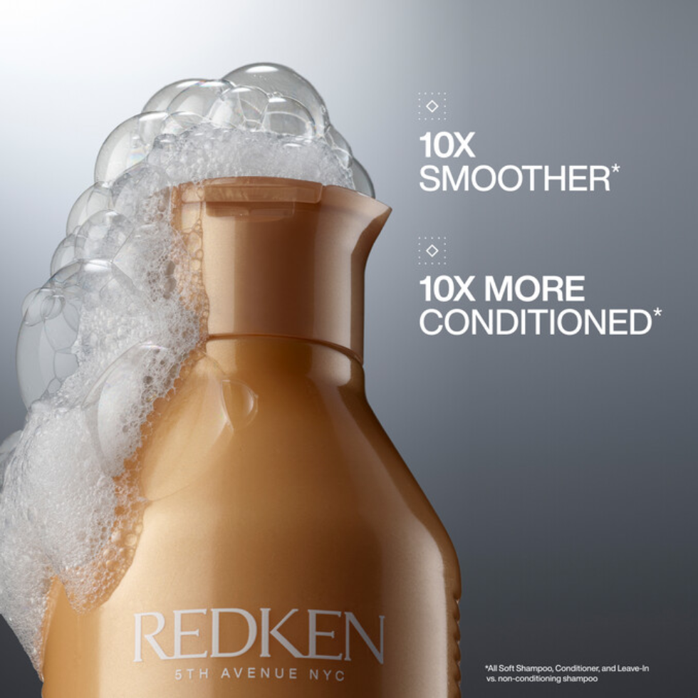 redken all soft moisturising shampoo 300ml hydrating shampoo for dry brittle hair with argan oil gently cleanses replenishes moisture softens hair and enhances shine for healthier looking hair
