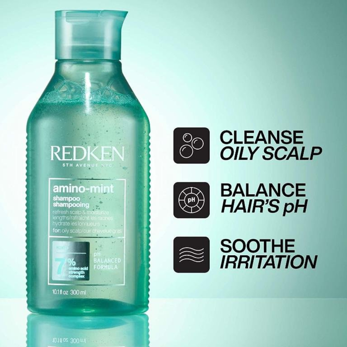 Redken Amino Mint Scalp Shampoo 300ml | Clarifying & Scalp Care Shampoo