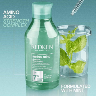 redken amino mint scalp shampoo 300ml clarifying scalp care shampoo with mint helps remove buildup excess oil and impurities while refreshing balancing and cleansing hair and scalp for a healthier feel