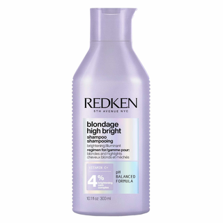 redken blondage high bright shampoo 300ml brightening shampoo for blonde and highlighted hair with vitamin c helps remove buildup restore shine and maintain brighter salon fresh blonde tones between appointments
