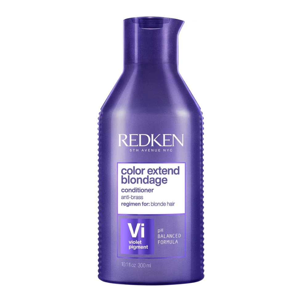 redken color extend blondage conditioner 300ml purple toning conditioner for blonde and highlighted hair helps neutralize brassiness moisturize strands and strengthen hair with citric acid and violet pigments