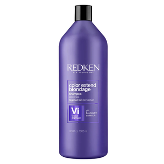 redken color extend blondage shampoo 1000ml purple toning shampoo for blonde and highlighted hair helps neutralize brassiness brighten blonde tones and strengthen hair with ultra violet pigments and triple acid protein complex