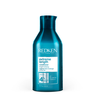 redken extreme length conditioner 300ml strengthening conditioner with biotin and castor oil helps reduce breakage support longer healthier looking hair and improve shine softness and manageability for damaged hair