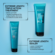 redken extreme length triple action treatment 250ml strengthening hair mask with biotin niacinamide and castor oil helps reduce split ends nourish scalp strengthen hair and support longer healthier looking hair in 5 minutes