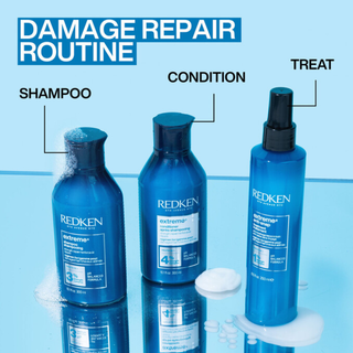 redken extreme strength repair shampoo 300ml strengthening shampoo for damaged hair helps cleanse fortify weakened strands reduce breakage restore shine and improve hair strength with amino acids arginine and citric acid
