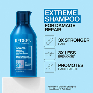 redken extreme strength repair shampoo 300ml strengthening shampoo for damaged hair helps cleanse fortify weakened strands reduce breakage restore shine and improve hair strength with amino acids arginine and citric acid