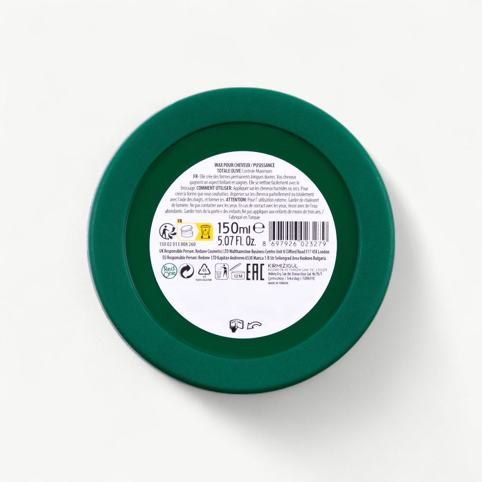 Red One olive aqua hair wax 150ml full force maximum control strong hold natural shine styling wax