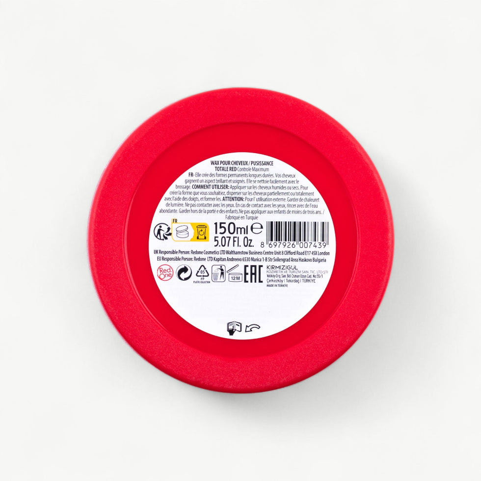Red One red aqua hair wax 150ml full force maximum control strong hold styling wax