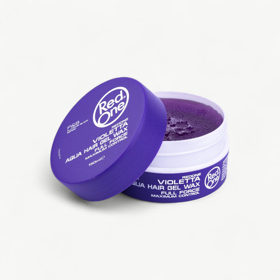 Red One Violetta aqua hair gel wax 150ml full force maximum control glossy strong hold styling