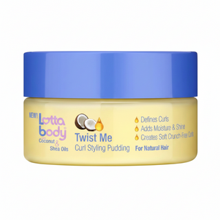 Lotta Body curl styling pudding coconut shea oils soft defined crunch free curls moisturizing styling cream 198g