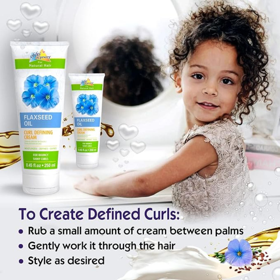 sofn free n pretty flaxseed curl defining cream 250ml for moisture shine frizz free defined bouncy curls