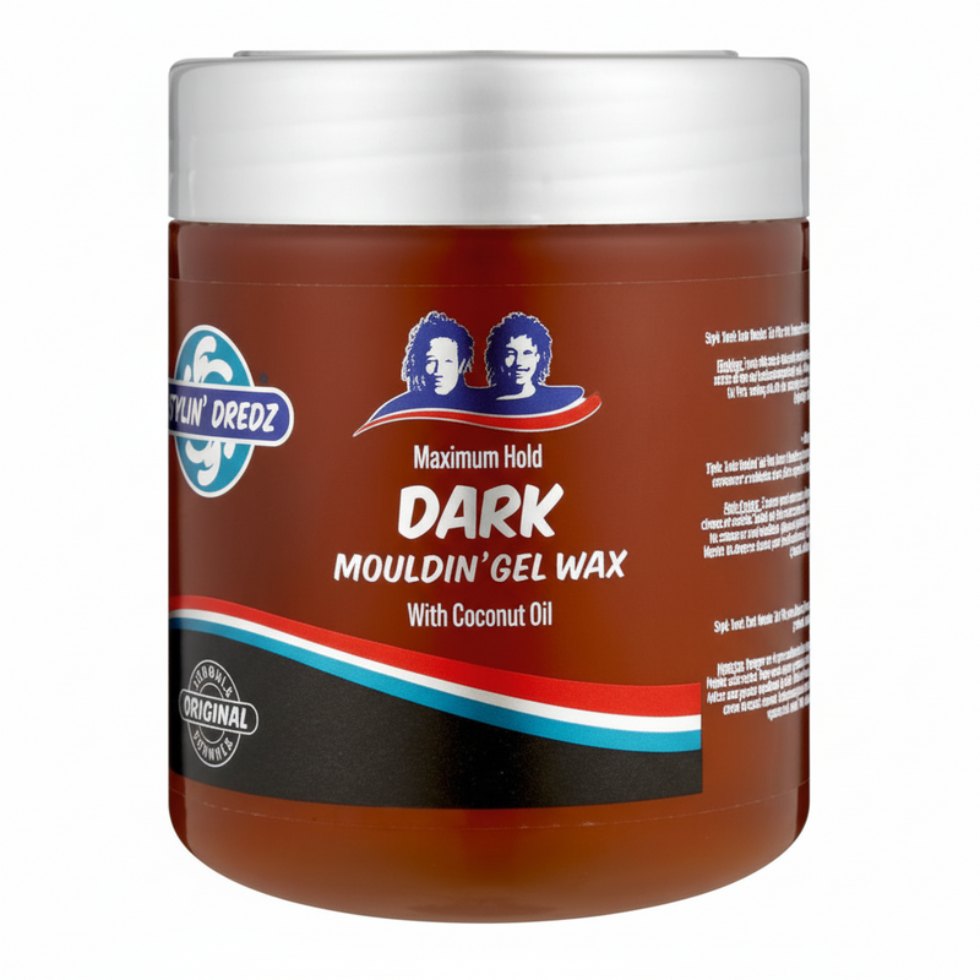 stylin dredz dark mouldin gel wax 500ml coconut oil maximum hold hair styling wax locs twists