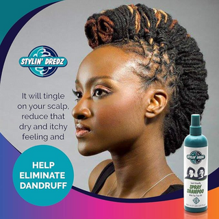 stylin dredz spray shampoo 350ml lock friendly tea tree oil dreadlock cleansing spray scalp care