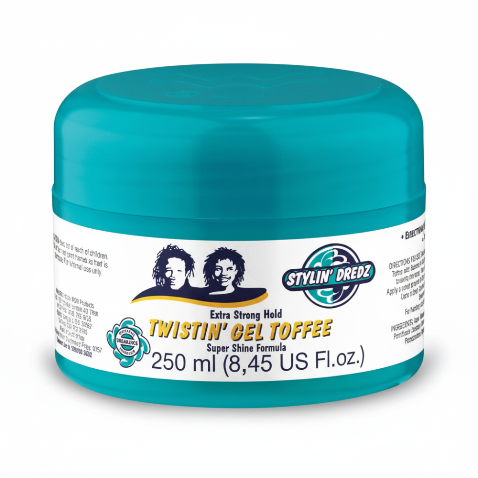 stylin dredz twistin gel toffee 250ml extra strong hold non flake hair styling gel locs twists